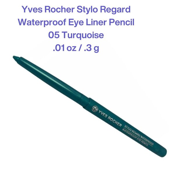 Yves Rocher Waterproof Stylo Regard Eye Pencil 5 Turquoise Long Lasting Eyeliner - Picture 1 of 6